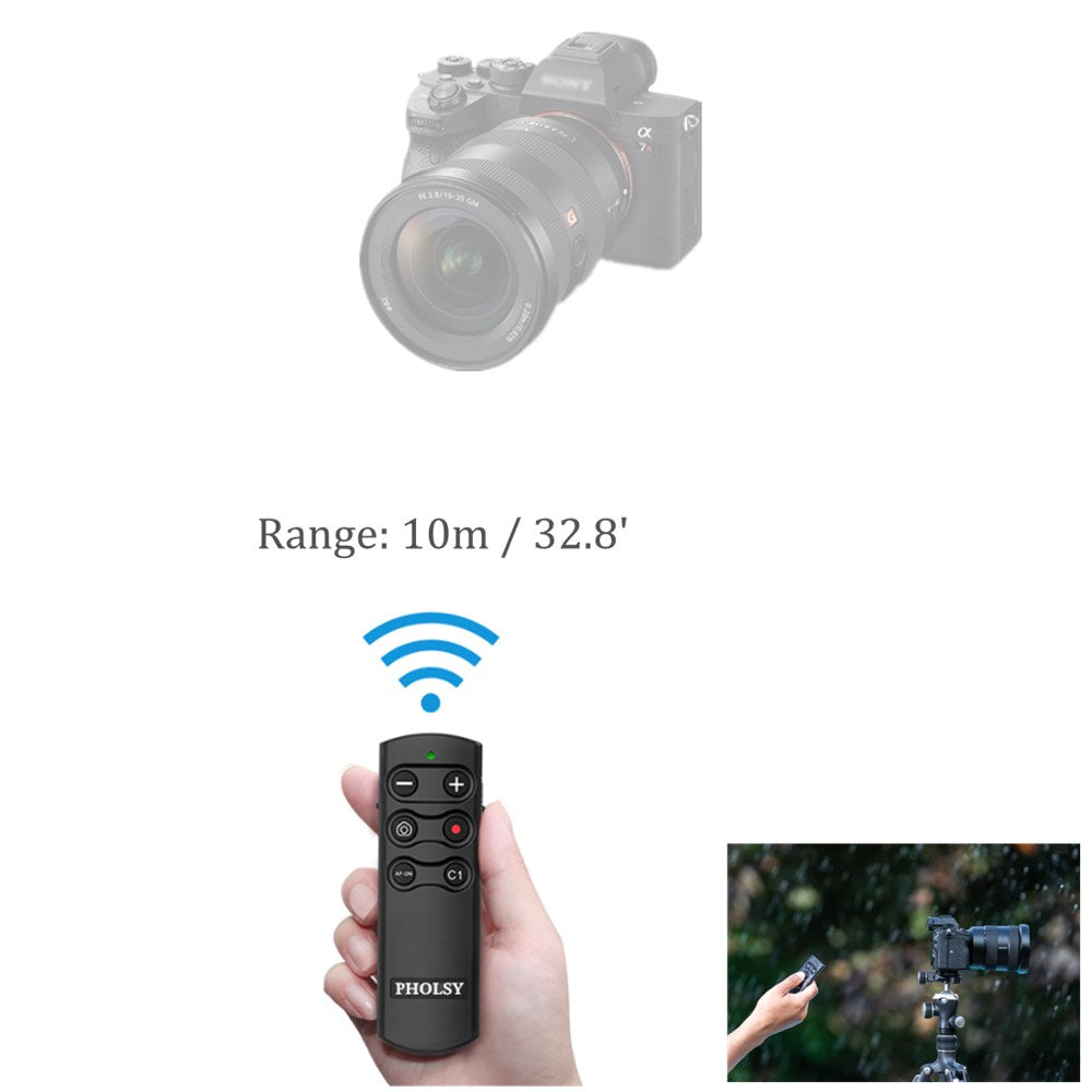 RMT-P1BT Bluetooth Camera Remote Wireless Release Shutter Commander Compatible with Sony a1, a6700, a6400, a6600, a7C, a7M3, a7M4, a7RM3, a7RM4, a7SM3, a9, a9M2, RX0M2, RX100M7, ZV-1, ZV-E10