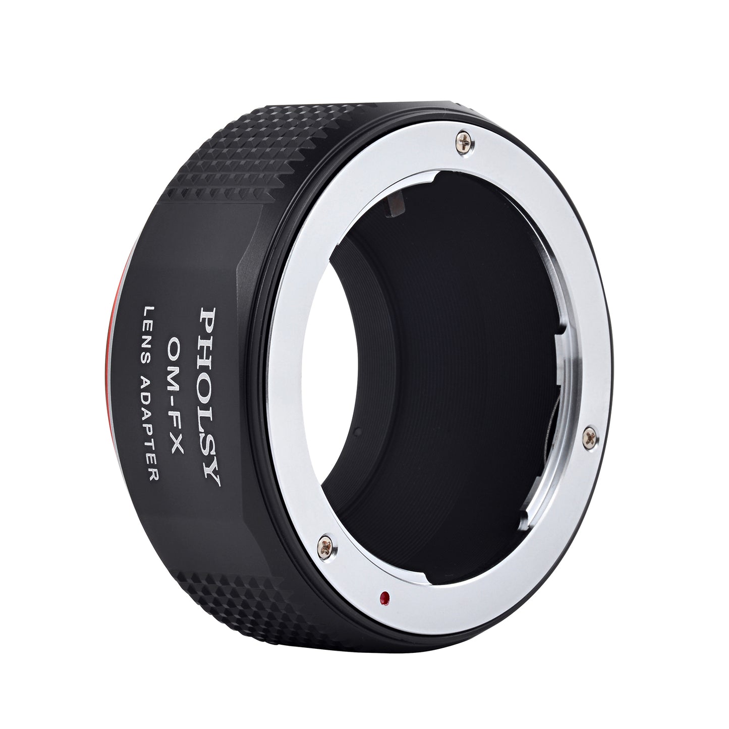 PHOLSY Lens Mount Adapter Manual Focus Compatible with Olympus OM Mount Lens to Fuji X Mount Camera Body