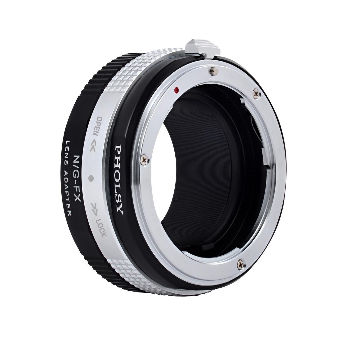 PHOLSY Lens Mount Adapter Manual Focus Compatible with Nikon F (G) Mount Lens to Fuji X Mount Camera Body