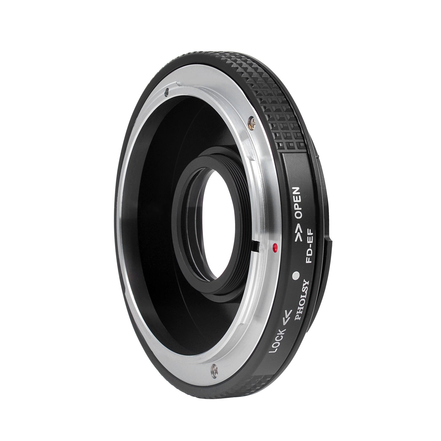 PHOLSY Lens Mount Adapter Manual Focus with Optical Glass and Cap Compatible with Canon FD FL Mount Lens to Canon EOS EF Mount Camera Body