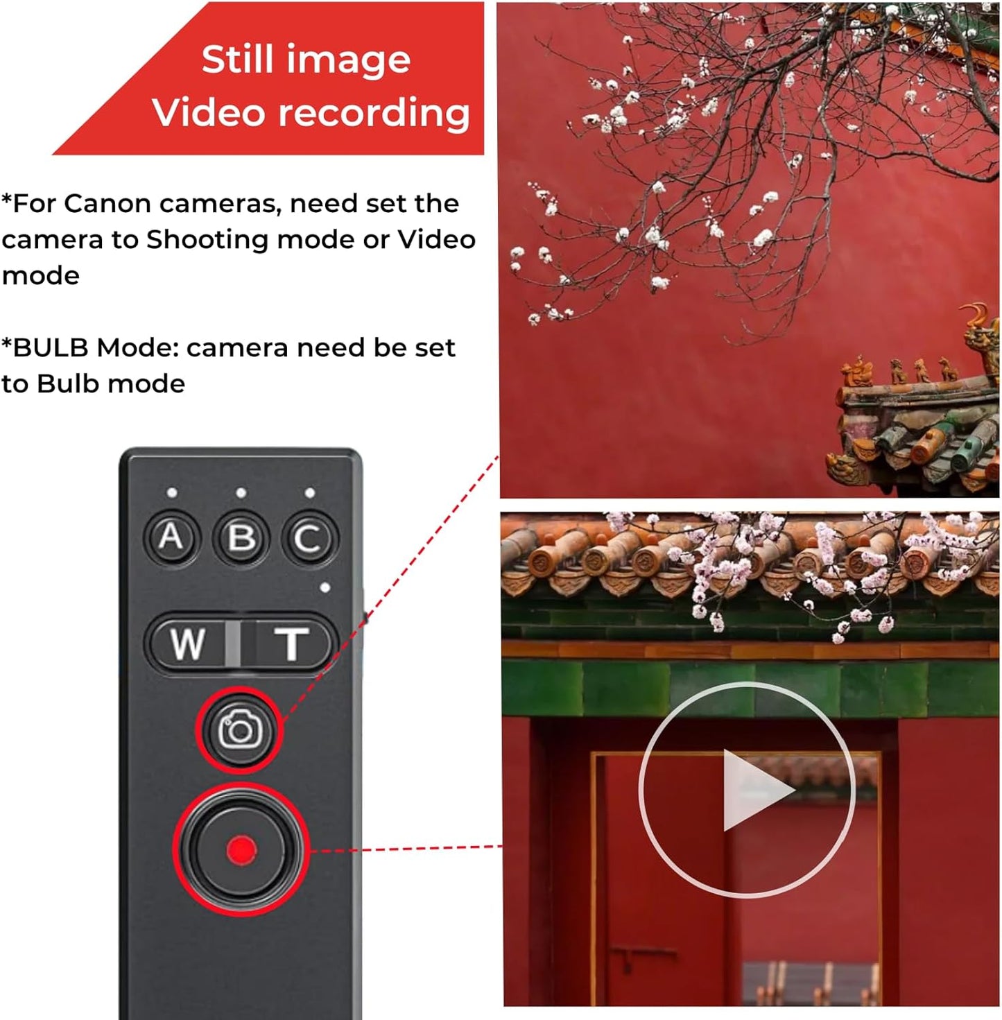 Wireless Bluetooth Camera Remote Shutter All-in-One for Canon Nikon Sony Cameras, Zoom Remote Control, HD Selfie Clicker for Photos and Videos, Wireless Remote Control for Smartphone Camera