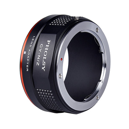 PHOLSY Lens Mount Adapter Manual Focus Compatible with Yashica Contax CY Mount Lens to Nikon Z Mount Camera Body