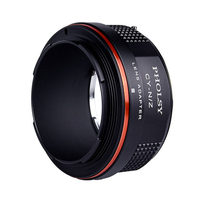 PHOLSY Lens Mount Adapter Manual Focus Compatible with Yashica Contax CY Mount Lens to Nikon Z Mount Camera Body