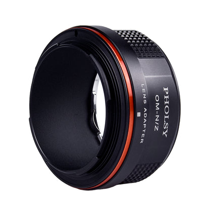 PHOLSY Lens Mount Adapter Manual Focus Compatible with Olympus OM Mount Lens to Nikon Z Mount Camera Body