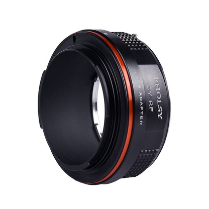 PHOLSY Lens Mount Adapter Manual Focus Compatible with Yashica Contax CY Mount Lens to Canon RF Mount Camera Body