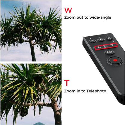 Wireless Bluetooth Camera Remote Shutter All-in-One for Canon Nikon Sony Cameras, Zoom Remote Control, HD Selfie Clicker for Photos and Videos, Wireless Remote Control for Smartphone Camera