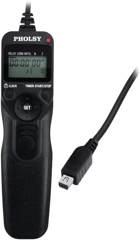 O6 Timer Remote Cable Control with Intervalometer for Olympus E-M1, E-M5 II, E-M10 II, Pen-F, E-PL8, E-PL7, E-PL6, E-PL5, E-PL3, E-PL2, E-P5, E600, E620, 590UZ, 810UZ, Replaces Olympus RM-UC1