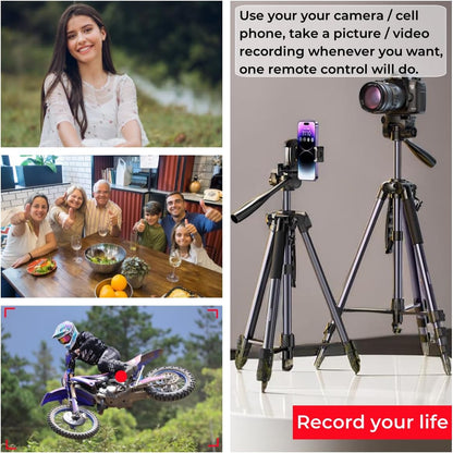 Wireless Bluetooth Camera Remote Shutter All-in-One for Canon Nikon Sony Cameras, Zoom Remote Control, HD Selfie Clicker for Photos and Videos, Wireless Remote Control for Smartphone Camera