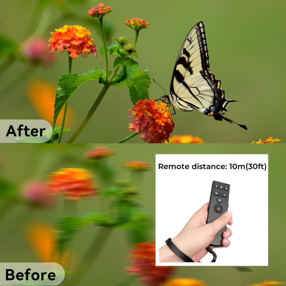 Wireless Bluetooth Camera Remote Shutter All-in-One for Canon Nikon Sony Cameras, Zoom Remote Control, HD Selfie Clicker for Photos and Videos, Wireless Remote Control for Smartphone Camera