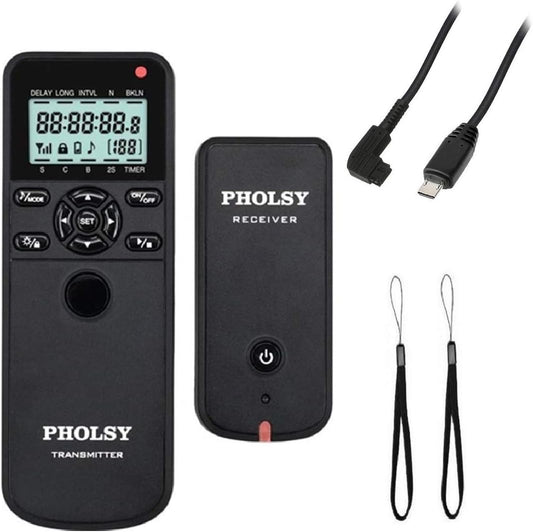 Wireless Timer Remote Control with Intervalometer HDR for Sony a1, a9, 9M2, a7M4, a7M3, a7RM2, a7RM3, a7RM4, a3500, a6600, a6500, a6400, a6100, RX100M4, RX100M6, RX100M7, RX10M4, HX99, a68