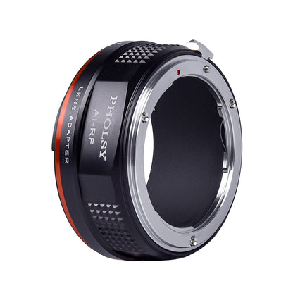 PHOLSY Lens Mount Adapter Manual Focus Compatible with Nikon F Mount Lens to Canon RF Mount Camera Body