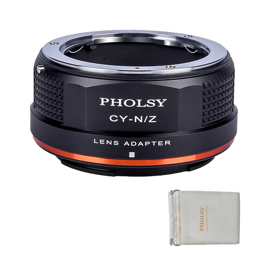 PHOLSY Lens Mount Adapter Manual Focus Compatible with Yashica Contax CY Mount Lens to Nikon Z Mount Camera Body