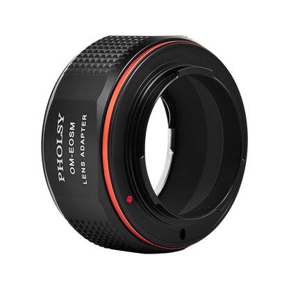 PHOLSY Lens Mount Adapter Manual Focus Compatible with Olympus OM Mount Lens to Canon EOS M (EF-M) Mount Camera Body