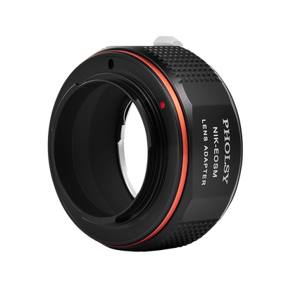 PHOLSY Lens Mount Adapter Manual Focus Compatible with Nikon F Mount Lens to Canon EOS M (EF-M) Mount Camera Body