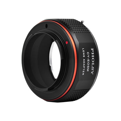 PHOLSY Lens Mount Adapter Manual Focus Compatible with Yashica Contax CY Mount Lens to Canon EOS M (EF-M) Mount Camera Body