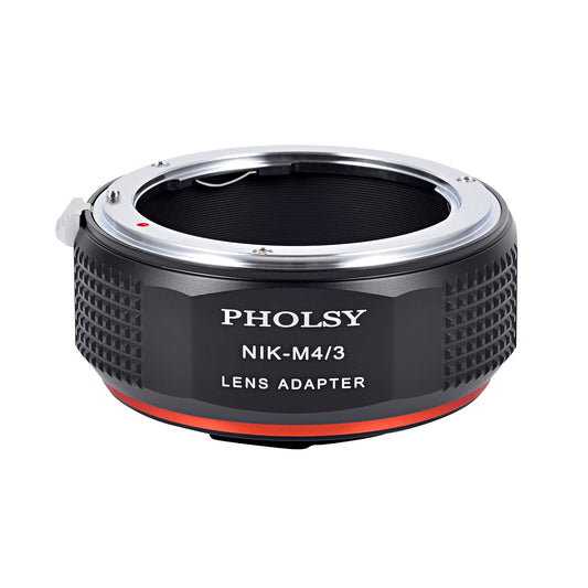 PHOLSY Lens Mount Adapter Manual Focus Compatible with Nikon F Mount Lens to Micro Four Thirds (M4/3 Micro 4/3) Mount Camera Body