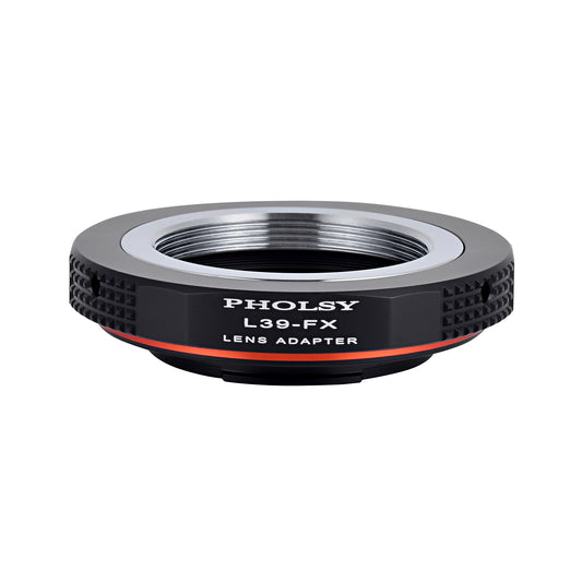 PHOLSY Lens Mount Adapter Manual Focus Compatible with Leica M39 LTM 39mm Mount Lens to Fuji X Mount Camera Body