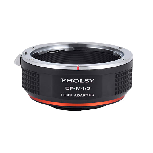 PHOLSY Lens Mount Adapter Manual Focus Compatible with Canon EF (EF-S) Mount Lens to Micro Four Thirds (M4/3 Micro 4/3) Mount Camera Body