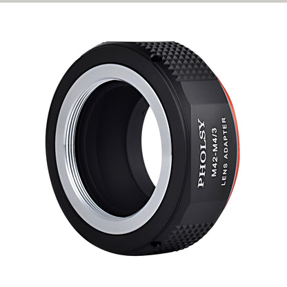 PHOLSY Lens Mount Adapter Manual Focus Compatible with M42 42mm Mount Lens to Micro Four Thirds (M4/3 Micro 4/3) Mount Camera Body