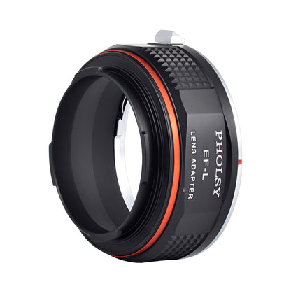 PHOLSY Lens Mount Adapter Manual Focus Compatible with Canon EF (EF-S) Mount Lens to Leica L Mount Camera Body