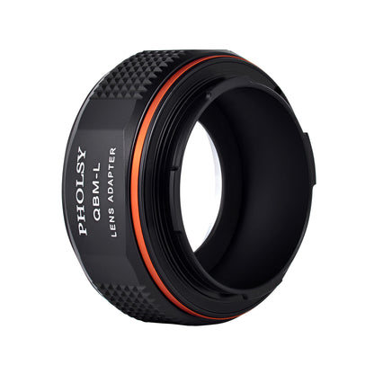 PHOLSY Lens Mount Adapter Manual Focus Compatible with Rollei QBM Mount Lens to Leica L Mount Camera Body