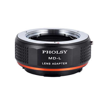 PHOLSY Lens Mount Adapter Manual Focus Compatible with Minolta MD MC Mount Lens to Leica L Mount Camera Body