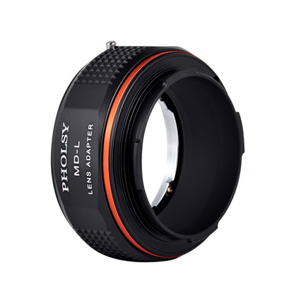 PHOLSY Lens Mount Adapter Manual Focus Compatible with Minolta MD MC Mount Lens to Leica L Mount Camera Body