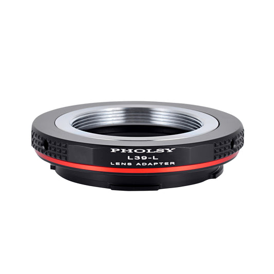 PHOLSY Lens Mount Adapter Manual Focus Compatible with M39 LTM 39mm Mount Lens to Leica L Mount Camera Body