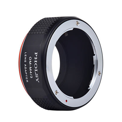 PHOLSY Lens Mount Adapter Manual Focus Compatible with Olympus OM Mount Lens to Micro Four Thirds (M4/3 Micro 4/3) Mount Camera Body