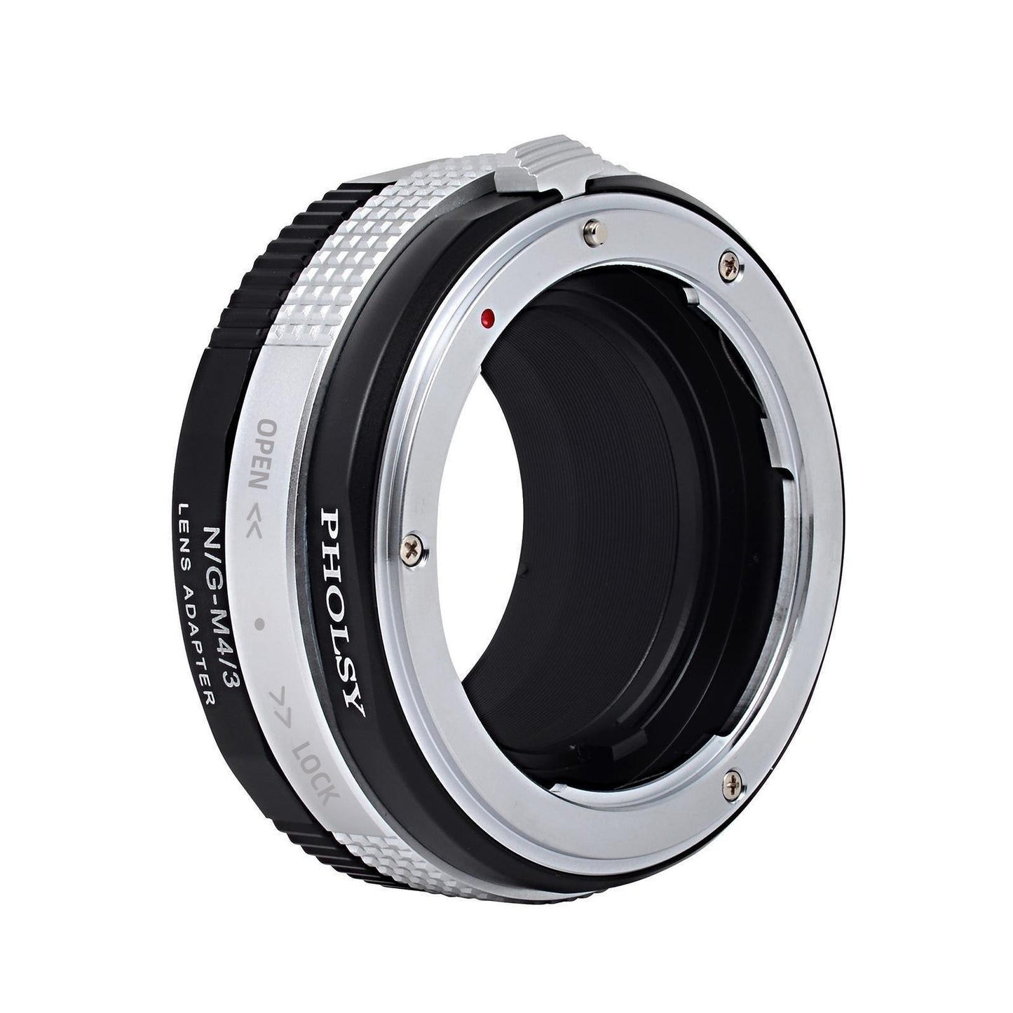 PHOLSY Lens Mount Adapter Manual Focus Compatible with Nikon F (G) Mount Lens to Micro Four Thirds (M4/3 Micro 4/3) Mount Camera Body