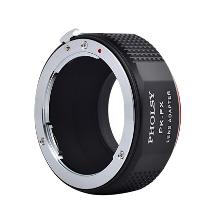 PHOLSY Lens Mount Adapter Manual Focus Compatible with Pentax K Mount Lens to Fuji X Mount Camera Body