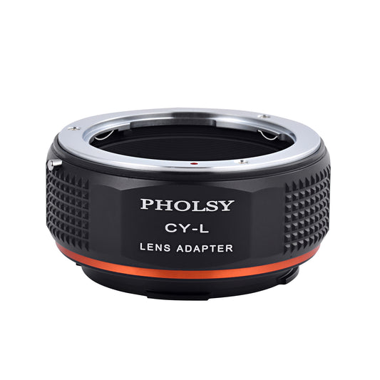 PHOLSY Lens Mount Adapter Manual Focus Compatible with Yashica Contax CY Mount Lens to Leica L Mount Camera Body