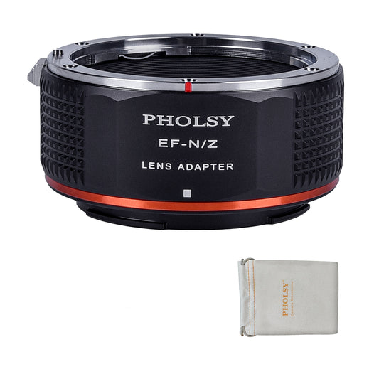 PHOLSY Lens Mount Adapter Manual Focus Compatible with Canon EF (EF-S) Mount Lens to Nikon Z Mount Camera Body