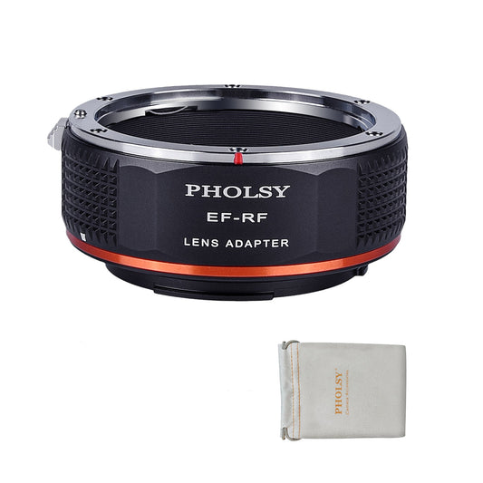 PHOLSY Lens Mount Adapter Manual Focus Compatible with Canon EF (EF-S) Mount Lens to Canon RF Mount Camera Body