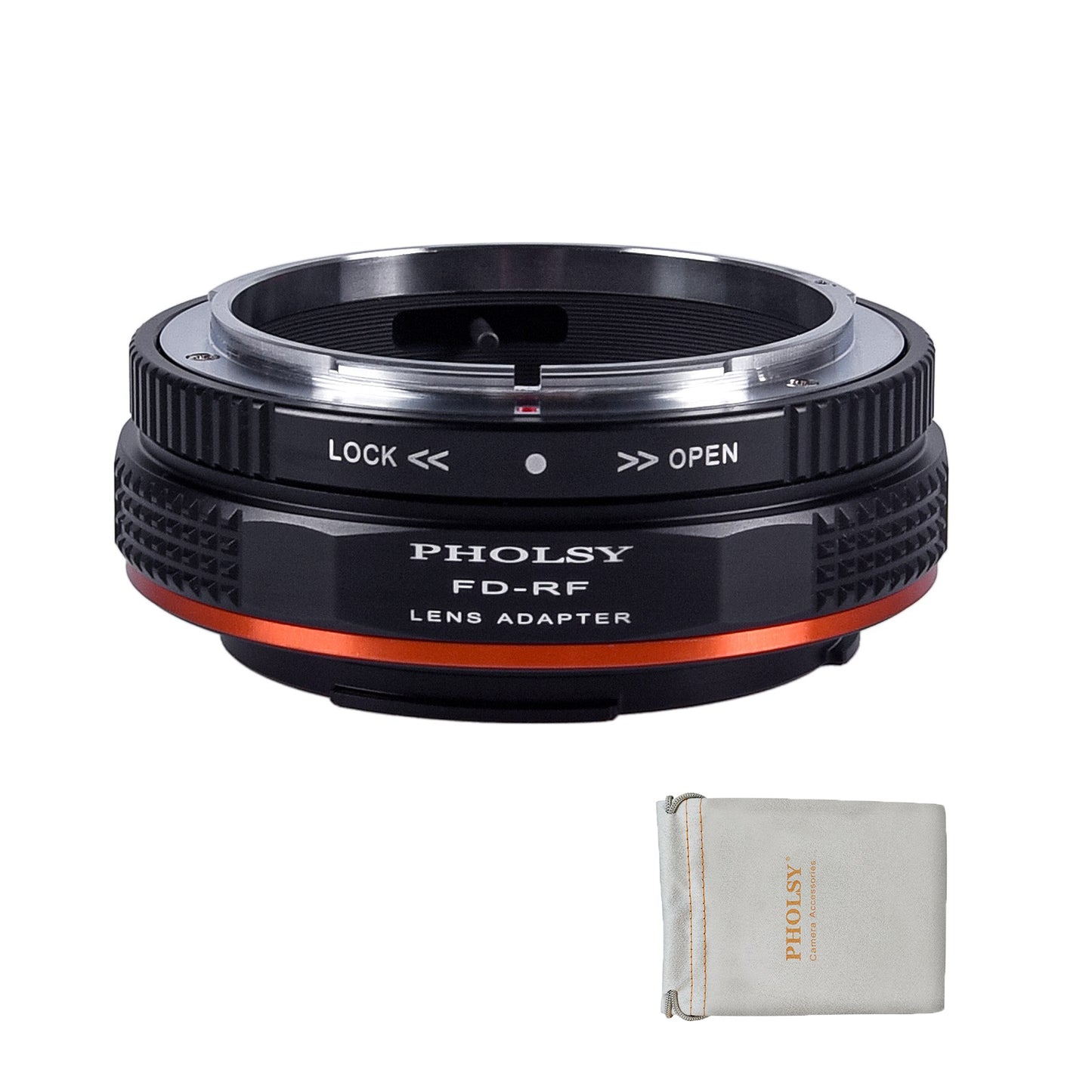 PHOLSY Lens Mount Adapter Manual Focus Compatible with Canon FD FL Mount Lens to Canon RF Mount Camera Body