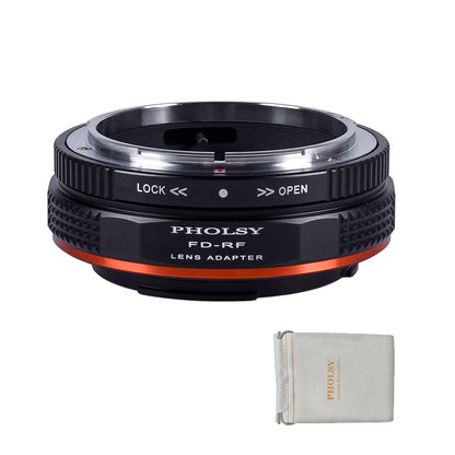 PHOLSY Lens Mount Adapter Manual Focus Compatible with Canon FD FL Mount Lens to Canon RF Mount Camera Body