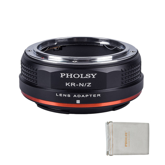 PHOLSY Lens Mount Adapter Manual Focus Compatible with Konica AR Mount Lens to Nikon Z Mount Camera Body