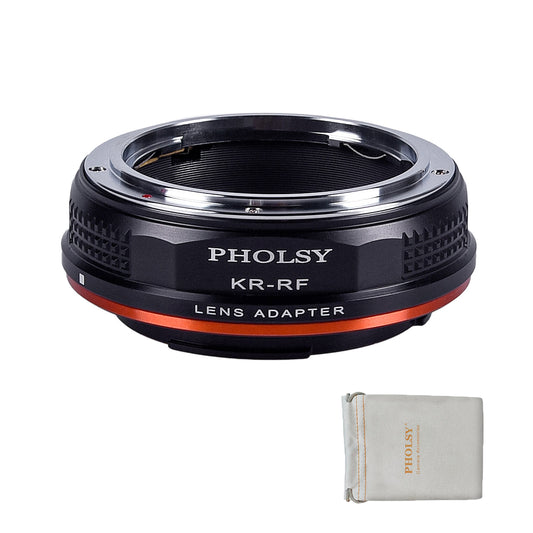 PHOLSY Lens Mount Adapter Manual Focus Compatible with Konica AR Mount Lens to Canon RF Mount Camera Body