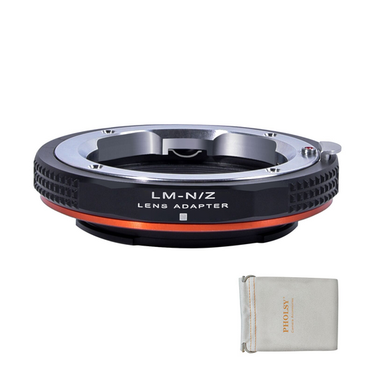 PHOLSY Lens Mount Adapter Manual Focus Compatible with Leica M Mount Lens to Nikon Z Mount Camera Body