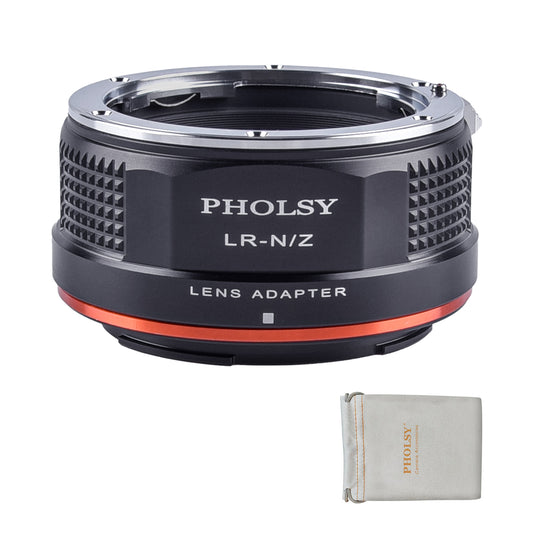 PHOLSY Lens Mount Adapter Manual Focus Compatible with Leica R Mount Lens to Nikon Z Mount Camera Body