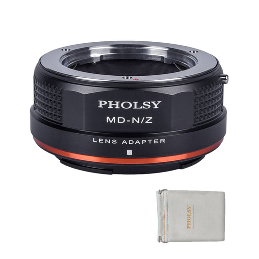 PHOLSY Lens Mount Adapter Manual Focus Compatible with Minolta MD MC Mount Lens to Nikon Z Mount Camera Body