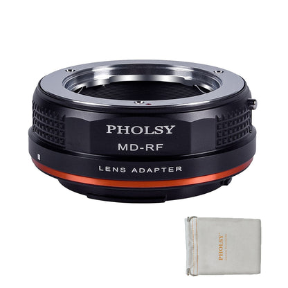 PHOLSY Lens Mount Adapter Manual Focus Compatible with Minolta MD MC Mount Lens to Canon RF Mount Camera Body