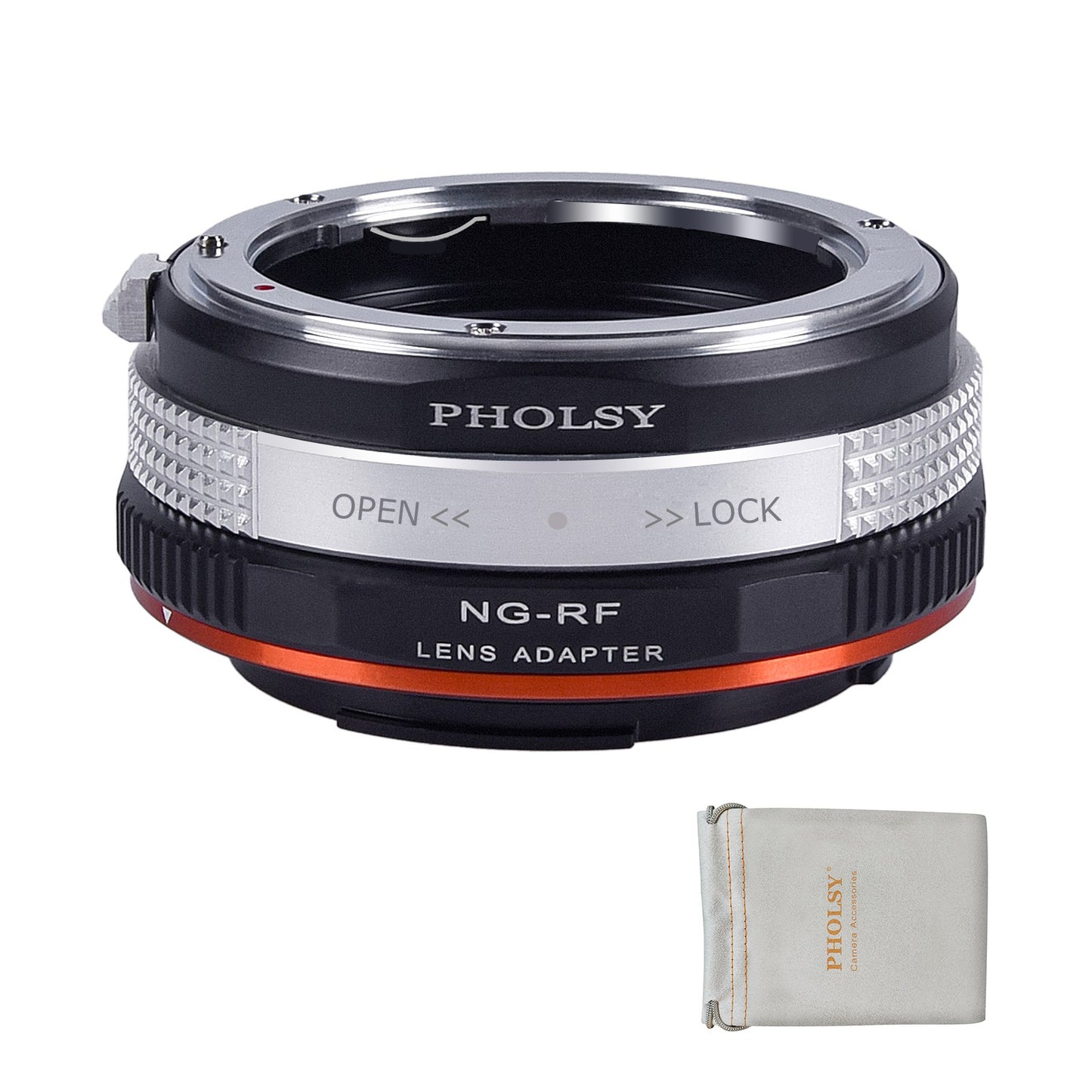 PHOLSY Lens Mount Adapter Manual Focus Compatible with Nikon F (G) Mount Lens to Canon RF Mount Camera Body