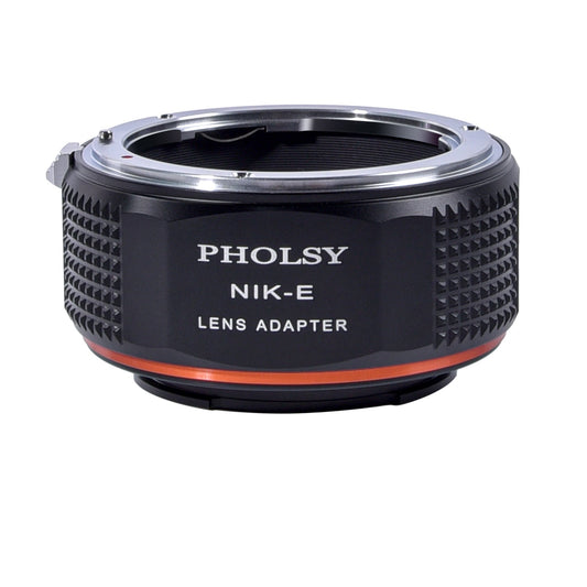 PHOLSY Lens Mount Adapter Manual Focus Compatible with Nikon F Mount Lens to Sony E (NEX) Mount Camera Body