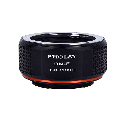 PHOLSY Lens Mount Adapter Manual Focus Compatible with Olympus OM Mount Lens to Sony E (NEX) Mount Camera Body