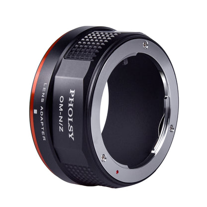 PHOLSY Lens Mount Adapter Manual Focus Compatible with Olympus OM Mount Lens to Nikon Z Mount Camera Body