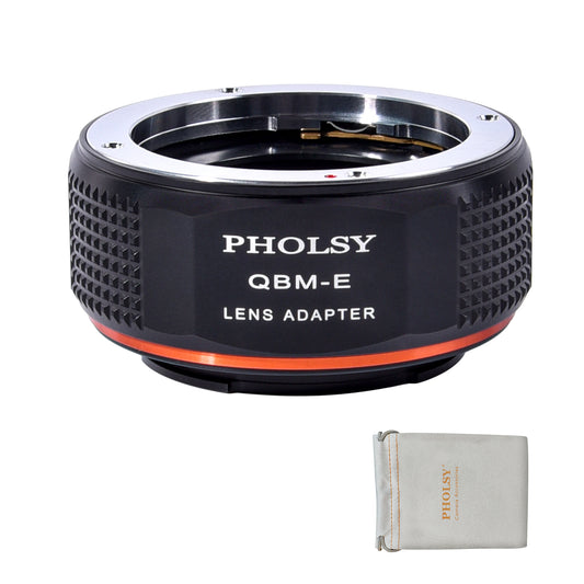 PHOLSY Lens Mount Adapter Manual Focus Compatible with Rollei QBM Mount Lens to Sony E (NEX) Mount Camera Body