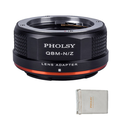 PHOLSY Lens Mount Adapter Manual Focus Compatible with Rollei QBM Mount Lens to Nikon Z Mount Camera Body