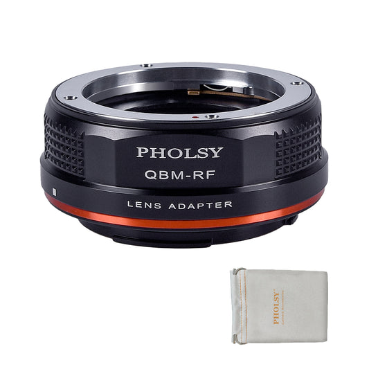 PHOLSY Lens Mount Adapter Manual Focus Compatible with Rollei QBM Mount Lens to Canon RF Mount Camera Body