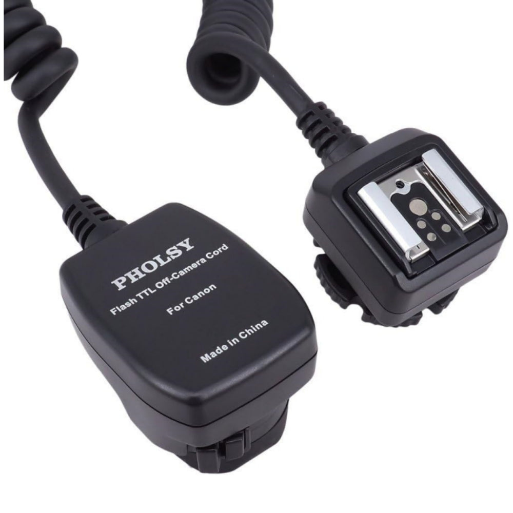 6.5' / 2 m E-TTL Off Camera Flash Speedlite Sync Cord Hot Shoe Cord Compatible with Canon T8i, T7i, T6, T6i, T6s, T5, T5i, SL3, 90D, 80D, 77D, 70D, 7D, 6D, 5D, M3, M5, M6 etc, Replaces OC-E3